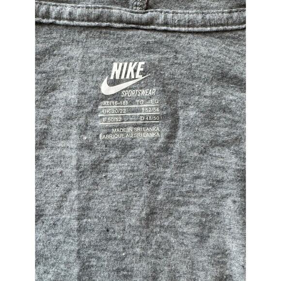 Nike Long Sleeve sleeve, hooded shirt, 16/18; Gray, lightweight, Cotton blend - Picture 3 of 10
